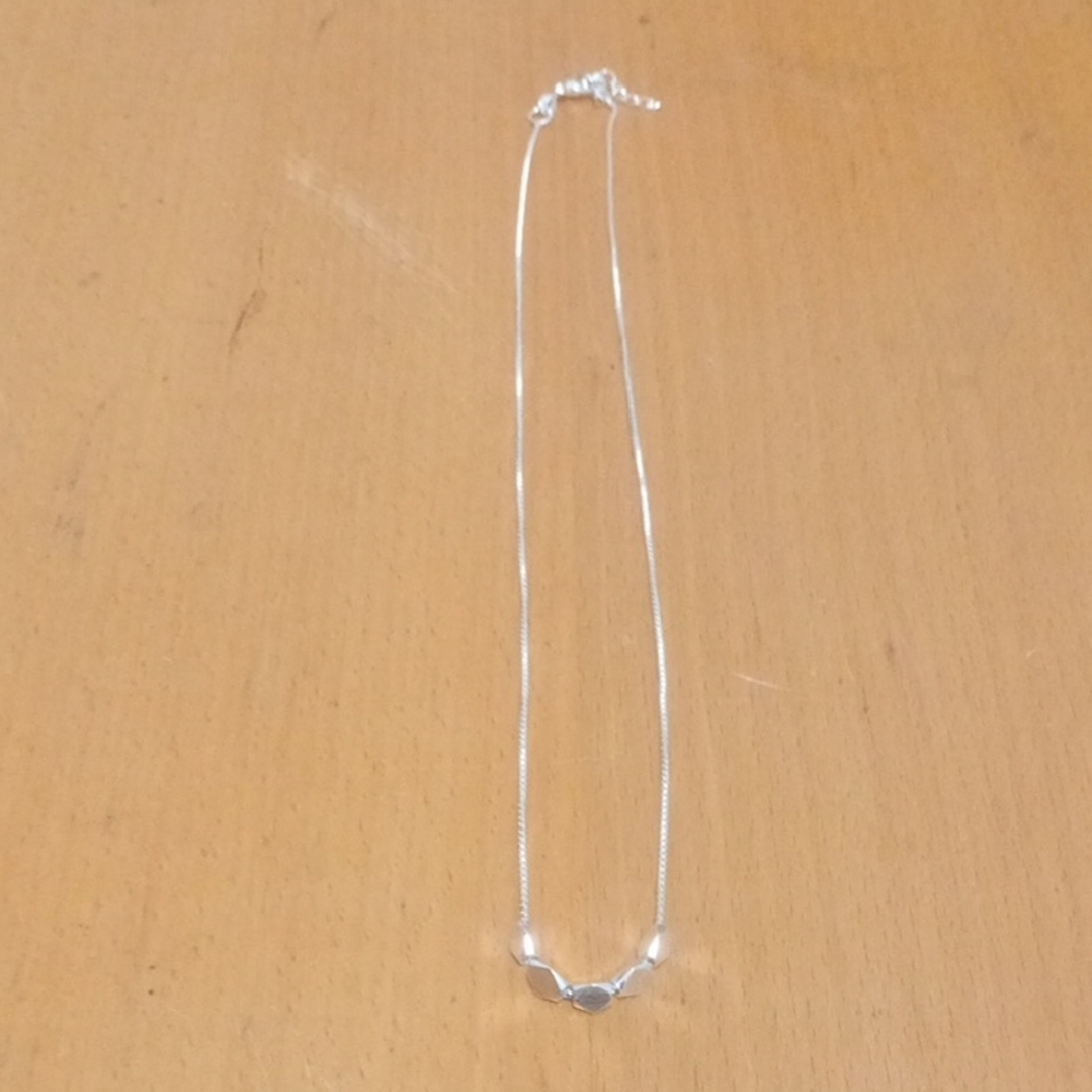 Sterling Silver Box Necklace (18")
